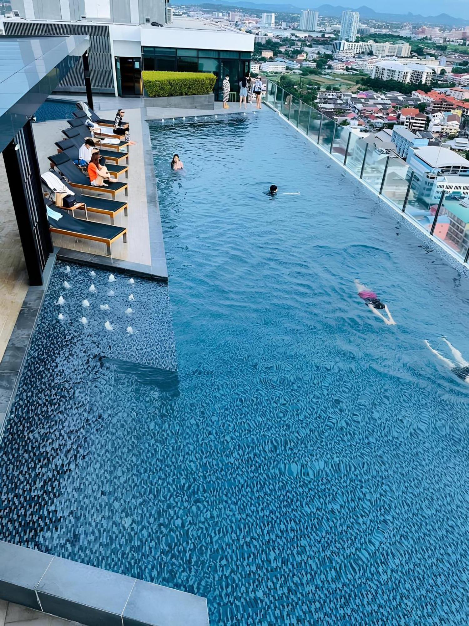 Great Location With Infinity Pool - Central Pattaya Apartment Bagian luar foto